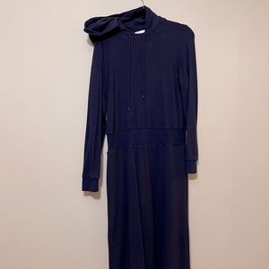 Nordstrom Signature hooded sweatshirt dress, blue, XL